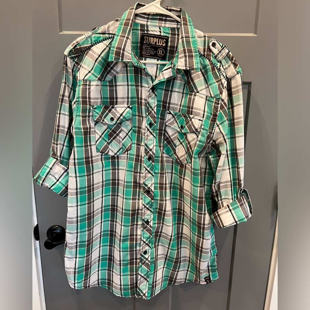 Xl Mens Surplus Brand Casual Button Down Shirt